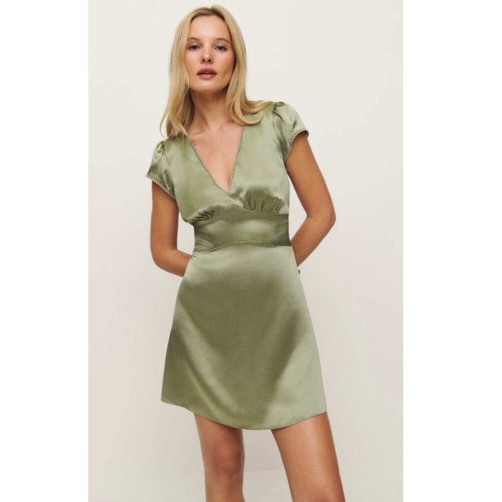 Reformation Amelia Silk Dress